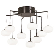 George Kovacs Web 20in 1-Light LED Chandelier | Bronze with Gold Dust | Dining Room & Living Room | W 20 x D 20 x H 18 in | Model P8236-671-L
