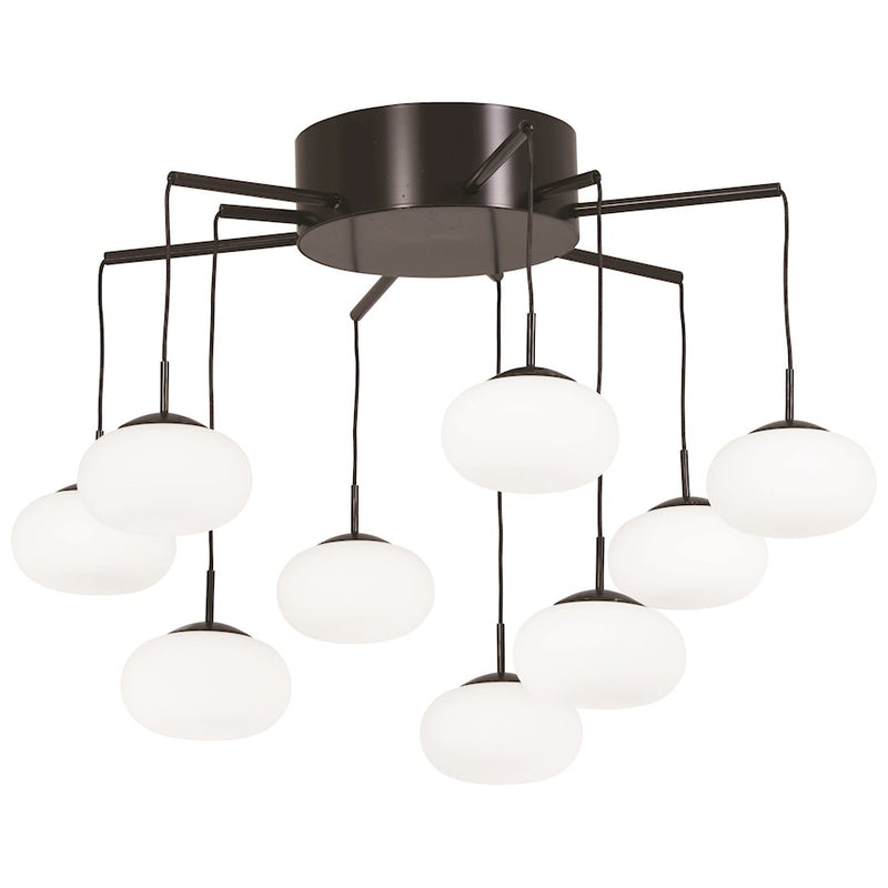 George Kovacs Web 20in 1-Light LED Chandelier | Bronze with Gold Dust | Dining Room & Living Room | W 20 x D 20 x H 18 in | Model P8236-671-L