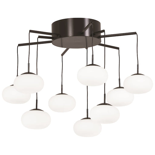 George Kovacs Web 20in 1-Light LED Chandelier | Bronze with Gold Dust | Dining Room & Living Room | W 20 x D 20 x H 18 in | Model P8236-671-L