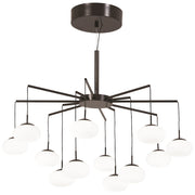 George Kovacs Web 26in 6-Light Chandelier | Contemporary Bronze with Gold Dust | Dining Room & Living Room | 26 x 26 x 18 in | Model P8238-671-L
