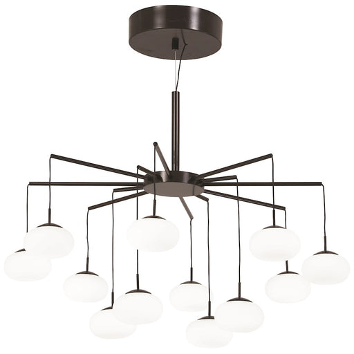 George Kovacs Web 26in 6-Light Chandelier | Contemporary Bronze with Gold Dust | Dining Room & Living Room | 26 x 26 x 18 in | Model P8238-671-L