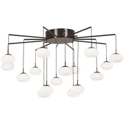 George Kovacs Web LED Chandelier 34in 1-Light Chandelier | Bronze with Gold Dust | Dining Room & Living Room | 34 x 34 x 22 in | Model P8239-671-L