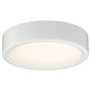 George Kovacs 6in 1-Light LED Flush Mount | Contemporary White and Clear Glass | Hallway & Closet | 6 x 6 x 2 in | Model P840-044-L