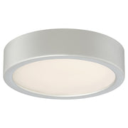 George Kovacs LED Flush Mount | Contemporary Silver and Clear Glass | Hallway & Bathroom Ceiling Light | Model P840-609-L