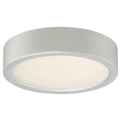 George Kovacs LED Flush Mount | Contemporary Silver and Clear Glass | Hallway & Bathroom Ceiling Light | Model P840-609-L