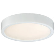 George Kovacs P841-044-L 8in 1-Light Flush Mount | White Finish and Clear Glass | Hallway & Bathroom Accent | 8 x 8 x 2.25 in | Model P841-044-L