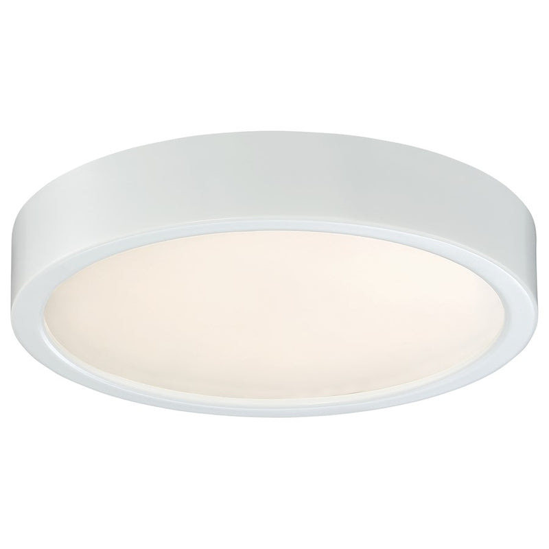 George Kovacs P841-044-L 8in 1-Light Flush Mount | White Finish and Clear Glass | Hallway & Bathroom Accent | 8 x 8 x 2.25 in | Model P841-044-L