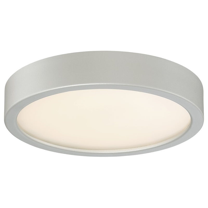 George Kovacs LED Flush Mount | Silver Clear Glass | Hallway & Bedroom Ceiling Light | 8 x 8 x 1 in | Model P841-609-L