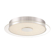 George Kovacs Diamond Dust 16in LED Flush Mount | Contemporary Chrome | Bedroom & Hallway Ceiling Light | 15.75 x 15.75 x 2.5 in | Model P845-077-L