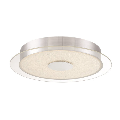 George Kovacs Diamond Dust 16in LED Flush Mount | Contemporary Chrome | Bedroom & Hallway Ceiling Light | 15.75 x 15.75 x 2.5 in | Model P845-077-L