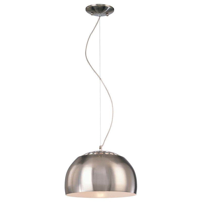 George Kovacs P861-084 1-Light Pendant | Contemporary Brushed Nickel | Kitchen Island & Dining Room Accent | 13 x 10 in | Model P861-084