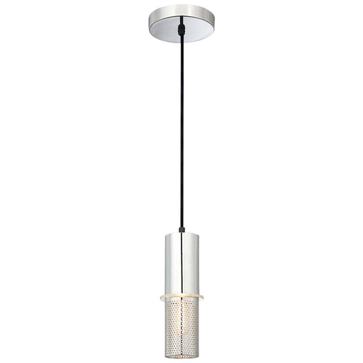 George Kovacs Larry 5in 1-Light Mini Pendant | Contemporary Chrome | Kitchen Island & Breakfast Bar | 5 x 5 x 9 in | Model P9451-2-077
