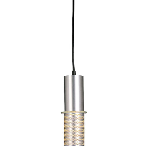 George Kovacs P9451-2-614 9in 1-Light Mini Pendant | Contemporary Satin Aluminum | Kitchen Island & Dining Area | 4 x 9 in | Model P9451-2-614