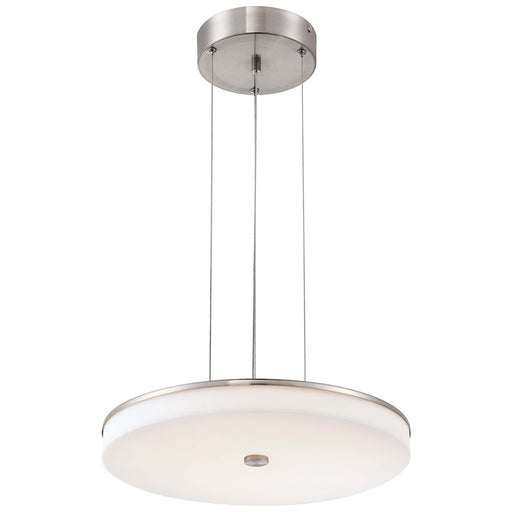 George Kovacs U.H.O. 15in LED Pendant | Contemporary Brushed Nickel | Kitchen Island & Dining Room | 15 x 15 x 3.25 in, 110V | Model P951-084-L