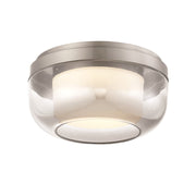 Minka George Kovacs First Encounter 10in LED Flush Mount | Transitional Brushed Nickel | Hallway & Bedroom | 10 x 10 x 5 in | Model P952-1-084-L