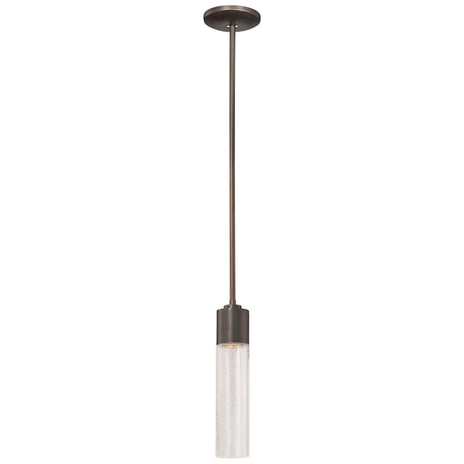 George Kovacs Light Rain 1-Light Mini Pendant | Contemporary Copper Bronze Patina and Clear Seeded Glass | Kitchen Island & Dining | Model P971-647