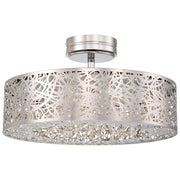 George Kovacs Hidden Gems LED Semi Flush Mount | Contemporary Chrome with Crystal Accents | Living Room & Bedroom Ceiling Light | Model P985-077-L