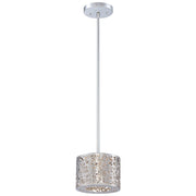 George Kovacs Hidden Gems 7in LED Mini Pendant | Contemporary Chrome Metal and Crystal | Kitchen Island & Dining Room | Model P989-077-L