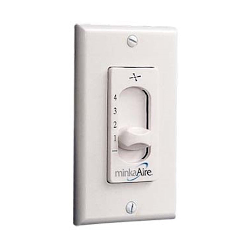 Minka Aire 115 Wall Speed Control | White Hardwired Fan Control | Bedroom & Living Room Fan Accessory | 4.75 x 2.75 x 4.75 in | Model WC115
