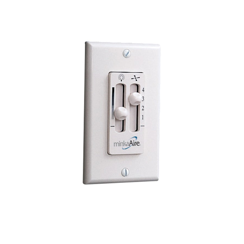 Minka Aire Wall Mount Fan Control | White Finish | Living Room & Bedroom Fan Speed Control | 4.5 x 2 x 2.75 in | Model WC116L
