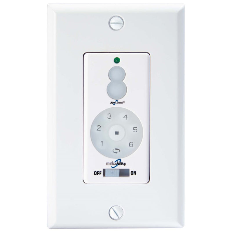 Minka Aire DC 600 Fan Wall Remote Control | White Traditional | Fan Speed & On/Off Control | 4.75 x 2.75 x 4.75 in | Model WC600