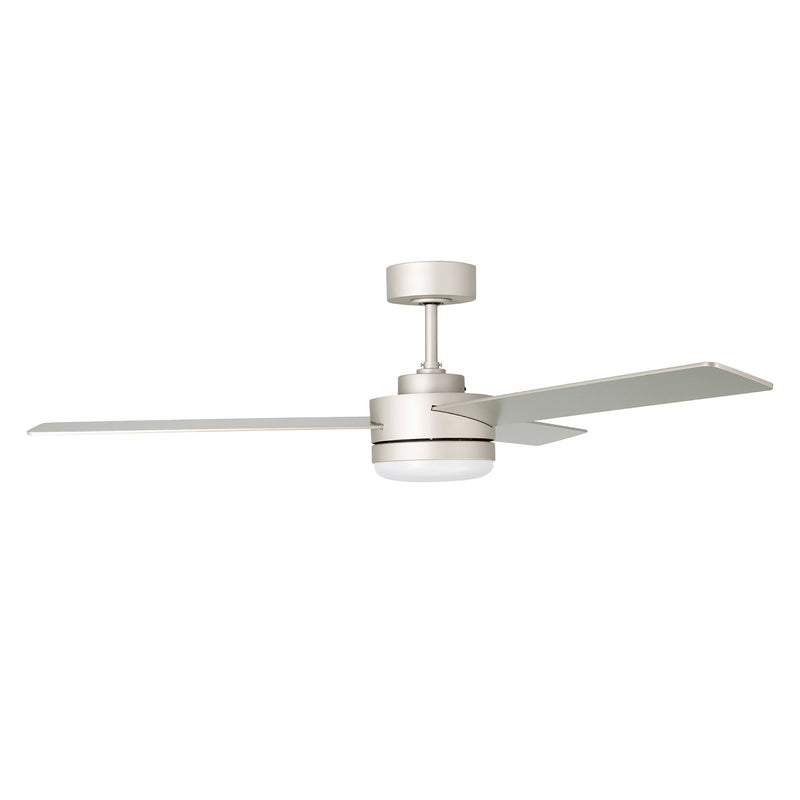 Millennium Lighting Trestwyn 52in 3-Blade 5CCT LED Ceiling Fan | Transitional Brushed Pewter and Etched Acrylic | Bedroom | Model 1100LED-BP-BP