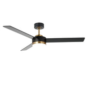 Millennium Lighting Trestwyn 52in 3-Blade 5CCT LED Ceiling Fan | Transitional Brass and Matte Black Plywood | Bedroom & Living | Model 1100LED-BR-MBK