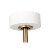 Millennium Lighting Trestwyn 52in 3-Blade 5CCT LED Ceiling Fan | Transitional Brass and Matte White Plywood | Bedroom & Living | Model 1100LED-BR-MWW
