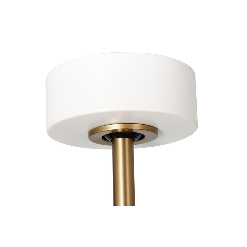 Millennium Lighting Trestwyn 52in 3-Blade 5CCT LED Ceiling Fan | Transitional Brass and Matte White Plywood | Bedroom & Living | Model 1100LED-BR-MWW