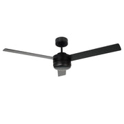 Millennium Lighting Trestwyn 52in 3-Blade 5CCT LED Ceiling Fan | Transitional Matte Black and Etched Acrylic | Bedroom | Model 1100LED-MBK-MBK