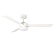 Millennium Lighting Trestwyn 52in 3-Blade Ceiling Fan | Transitional Matte White and Etched Acrylic | Bedroom & Living Room | Model 1100LED-MWW-MWW