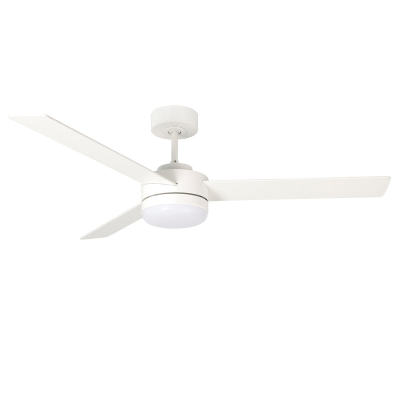 Millennium Lighting Trestwyn 52in 3-Blade Ceiling Fan | Transitional Matte White and Etched Acrylic | Bedroom & Living Room | Model 1100LED-MWW-MWW