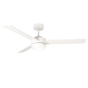 Millennium Lighting Trestwyn 52in 3-Blade Ceiling Fan | Transitional Matte White and Etched Acrylic | Bedroom & Living Room | Model 1100LED-MWW-MWW