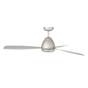 Millennium Lighting Kylpin 52in 3-Blade Ceiling Fan | Transitional Brushed Pewter and Etched Acrylic | Bedroom & Kitchen | Model 1101LED-BP-BP