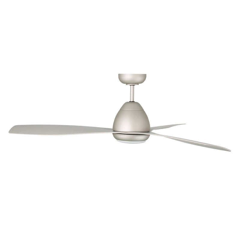 Millennium Lighting Kylpin 52in 3-Blade Ceiling Fan | Transitional Brushed Pewter and Etched Acrylic | Bedroom & Kitchen | Model 1101LED-BP-BP