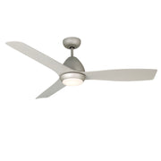 Millennium Lighting Kylpin 52in 3-Blade Ceiling Fan | Transitional Brushed Pewter and Etched Acrylic | Bedroom & Kitchen | Model 1101LED-BP-BP