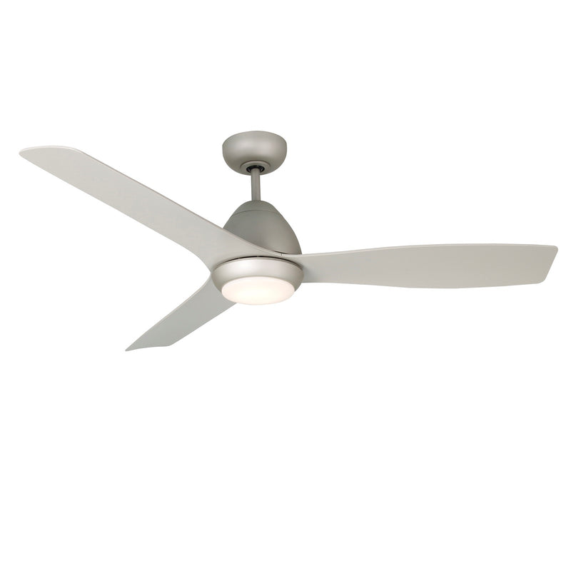 Millennium Lighting Kylpin 52in 3-Blade Ceiling Fan | Transitional Brushed Pewter and Etched Acrylic | Bedroom & Kitchen | Model 1101LED-BP-BP