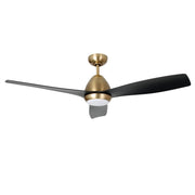 Millennium Lighting Kylpin 52in 3-Blade Ceiling Fan | Transitional Brass and Matte Black Acrylic | Bedroom & Kitchen | Model 1101LED-BR-MBK