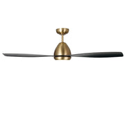 Millennium Lighting Kylpin 52in 3-Blade Ceiling Fan | Transitional Brass and Matte Black Acrylic | Bedroom & Kitchen | Model 1101LED-BR-MBK