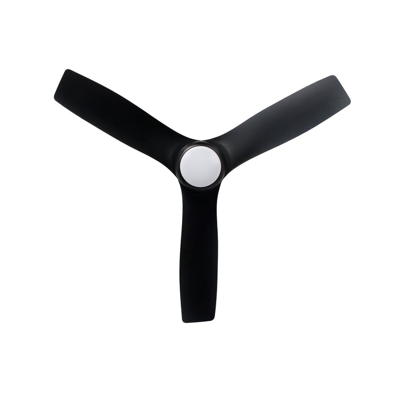 Millennium Lighting Kylpin 52in 3-Blade Ceiling Fan | Transitional Matte Black and Etched Acrylic | Bedroom & Kitchen | Model 1101LED-MBK-MBK