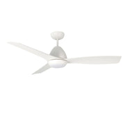 Millennium Lighting Kylpin 52in 3-Blade 5CCT LED Ceiling Fan | Transitional Matte White and Etched Acrylic | Bedroom & Living | Model 1101LED-MWW-MWW