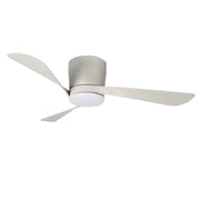 Millennium Lighting Lockbourne 48in 3-Blade 5CCT LED Flush Mount Ceiling Fan | Transitional Brushed Pewter and Etched PC | Model 1102LED-BP-BP