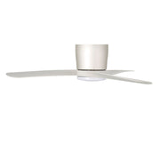 Millennium Lighting Lockbourne 48in 3-Blade 5CCT LED Flush Mount Ceiling Fan | Transitional Brushed Pewter and Etched PC | Model 1102LED-BP-BP