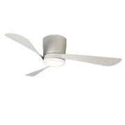 Millennium Lighting Lockbourne 48in 3-Blade 5CCT LED Flush Mount Ceiling Fan | Transitional Brushed Pewter and Etched PC | Model 1102LED-BP-BP