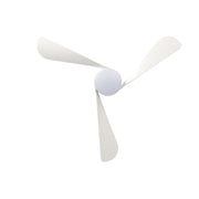 Millennium Lighting Lockbourne 48in 3-Blade Ceiling Fan | Transitional Matte White and Etched PC | Bedroom & Living Room | Model 1102LED-MWW-MWW
