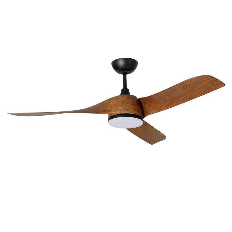 Millennium Lighting Hammerlin 52in 3-Blade Ceiling Fan | Transitional Brushed Nickel and Maple | Bedroom & Living Room | Model 1103LED-BN-MP