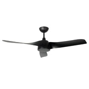 Millennium Lighting Hammerlin 52in 3-Blade LED Ceiling Fan | Transitional Matte Black and Etched PC | Bedroom & Living Room | Model 1103LED-MBK-MBK