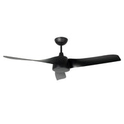 Millennium Lighting Hammerlin 52in 3-Blade LED Ceiling Fan | Transitional Matte Black and Etched PC | Bedroom & Living Room | Model 1103LED-MBK-MBK
