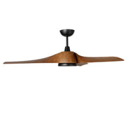 Millennium Lighting Hammerlin 52in 3-Blade LED Ceiling Fan | Transitional Matte Black and Walnut ABS | Bedroom & Living Room | Model 1103LED-MBK-WT
