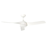 Millennium Lighting Hammerlin 52in 3-Blade LED Ceiling Fan | Transitional Matte White and Etched PC | Bedroom & Living Room | Model 1103LED-MWW-MWW